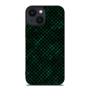 STYLISH HEXAGONAL GREEN PATTERN iPhone 14 Plus Case Cover STYLISH HEXAGONAL GREEN PATTERN iPhone 14 Plus Case Cover