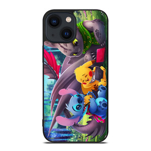 TOOTHLESS STITCH PIKACHU iPhone 14 Plus Case Cover TOOTHLESS STITCH PIKACHU iPhone 14 Plus Case Cover