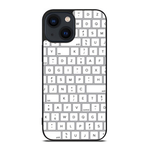 WHITE KEYBOARD PATTERN iPhone 14 Plus Case Cover WHITE KEYBOARD PATTERN iPhone 14 Plus Case Cover