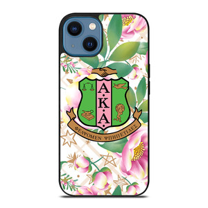 AKA PINK AND GREEN FLOWER LOGO iPhone 14 Case Cover AKA PINK AND GREEN FLOWER LOGO iPhone 14 Case Cover