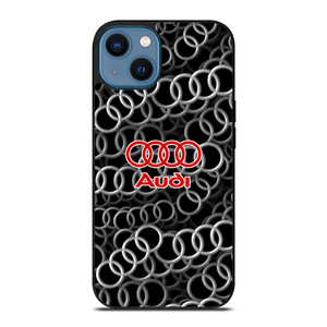 AUDI RING LOGO PATTERN iPhone 14 Case Cover AUDI RING LOGO PATTERN iPhone 14 Case Cover