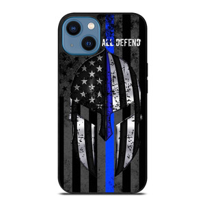 BLUE LINE POLICE WARRIOR iPhone 14 Case Cover