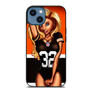 CLEVELAND BROWNS NFL CARTOON GIRL iPhone 14 Case Cover