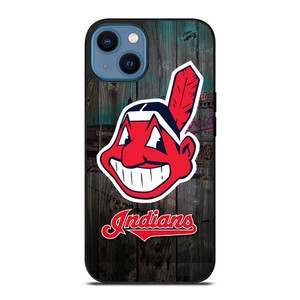 CLEVELAND INDIANS WOODEN LOGO iPhone 14 Case Cover CLEVELAND INDIANS WOODEN LOGO iPhone 14 Case Cover