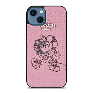 COACH MINNIE MOUSE PINK iPhone 14 Case Cover COACH MINNIE MOUSE PINK iPhone 14 Case Cover
