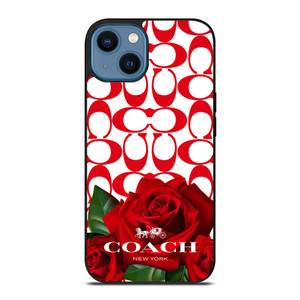 COACH NEW YORK FLOWER 4 iPhone 14 Case Cover