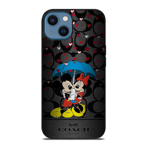 COACH NEW YORK MICKEY MINNIE MOUSE UMBRELLA iPhone 14 Case Cover