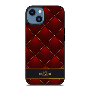 COACH NEW YORK RED GOLD iPhone 14 Case Cover COACH NEW YORK RED GOLD iPhone 14 Case Cover