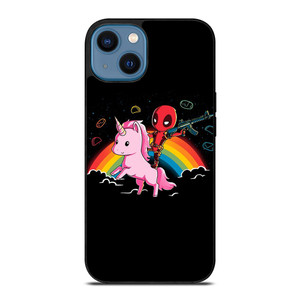 DEADPOOL AND UNICORN CUTE iPhone 14 Case Cover DEADPOOL AND UNICORN CUTE iPhone 14 Case Cover