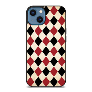 DIAMOND RED BACK PATTERN iPhone 14 Case Cover