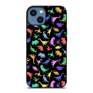 DINOSAUR COLORFUL PATTERN iPhone 14 Case Cover