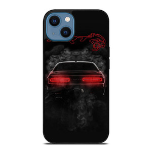 DODGE SRT CHALLENGER HELLCAT BLACK iPhone 14 Case Cover DODGE SRT CHALLENGER HELLCAT BLACK iPhone 14 Case Cover
