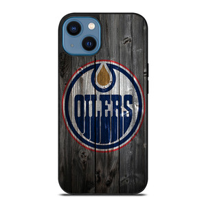 EDMONTON OILERS WOODEN LOGO iPhone 14 Case Cover