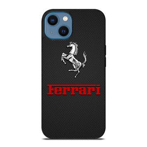 FERRARI HORSE CARBON LOGO iPhone 14 Case Cover FERRARI HORSE CARBON LOGO iPhone 14 Case Cover