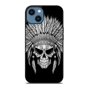 INDIAN FEATHER SKULL iPhone 14 Case Cover
