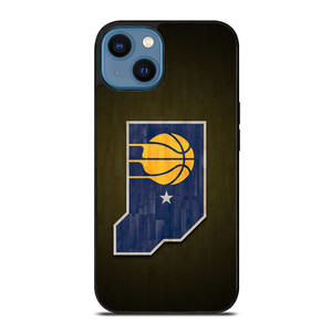 INDIANA PACERS WOODEN LOGO iPhone 14 Case Cover INDIANA PACERS WOODEN LOGO iPhone 14 Case Cover