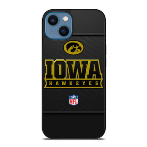 IOWA HAWKEYES CARBON LOGO iPhone 14 Case Cover