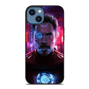 IRON MAN AVENGERS TONY STARK FACE iPhone 14 Case Cover