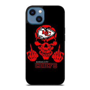 KANSAS CITY CHIEFS SKUL LOGO iPhone 14 Case Cover