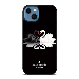 KATE SPADE BLACK WHITE SWAN iPhone 14 Case Cover