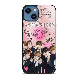 KPOP BTS LOVE PINK SIGNATURE iPhone 14 Case Cover KPOP BTS LOVE PINK SIGNATURE iPhone 14 Case Cover