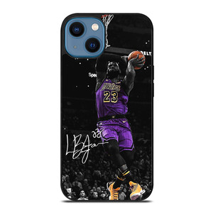LEBRON JAMES DUNK LA LAKERS iPhone 14 Case Cover LEBRON JAMES DUNK LA LAKERS iPhone 14 Case Cover