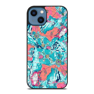 LILLY PULITZER MAP PATTERN iPhone 14 Case Cover LILLY PULITZER MAP PATTERN iPhone 14 Case Cover