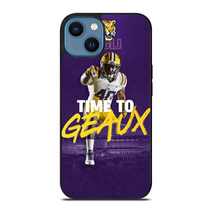 LSU TIGERS TIME TO GEAUX iPhone 14 Case Cover LSU TIGERS TIME TO GEAUX iPhone 14 Case Cover