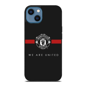 MANCHESTER UNITED BLACK iPhone 14 Case Cover MANCHESTER UNITED BLACK iPhone 14 Case Cover