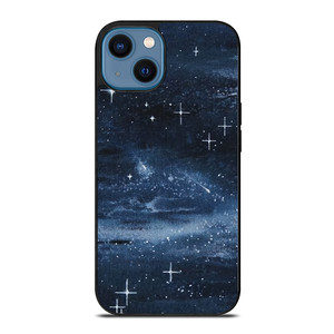 NAVY BLUE STAR FABRIC TEXTURE iPhone 14 Case Cover