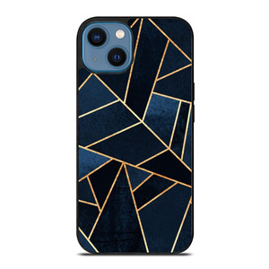 NAVY STONE CERAMIC ABSTRACT iPhone 14 Case Cover