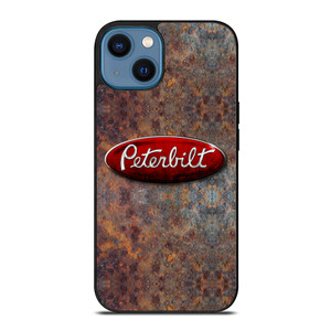 PETERBILT TRUCK RUSTY METAL LOGO iPhone 14 Case Cover PETERBILT TRUCK RUSTY METAL LOGO iPhone 14 Case Cover
