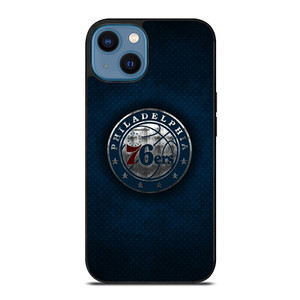 PHILADELPHIA 76ERS METAL LOGO iPhone 14 Case Cover PHILADELPHIA 76ERS METAL LOGO iPhone 14 Case Cover