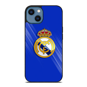 REAL MADRID LOGO BLUE iPhone 14 Case Cover REAL MADRID LOGO BLUE iPhone 14 Case Cover