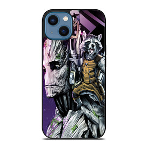 ROCKET RACCOON AND GROOT MARVEL iPhone 14 Case Cover ROCKET RACCOON AND GROOT MARVEL iPhone 14 Case Cover
