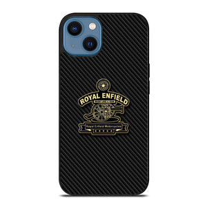 ROYAL ENFIELD VINTAGE LOGO CARBON iPhone 14 Case Cover