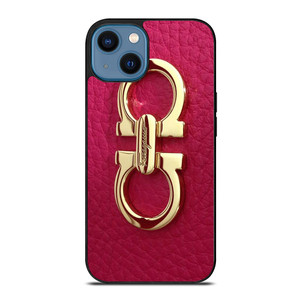 SALVATORE FERRAGAMO LOGO MAGENTA iPhone 14 Case Cover SALVATORE FERRAGAMO LOGO MAGENTA iPhone 14 Case Cover