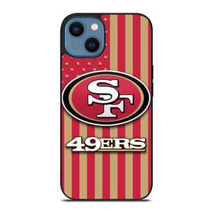 SAN FRANCISCO 49ERS AMERICAN FLAG iPhone 14 Case Cover