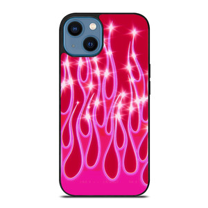 SNINY PINK FLAMES iPhone 14 Case Cover SNINY PINK FLAMES iPhone 14 Case Cover