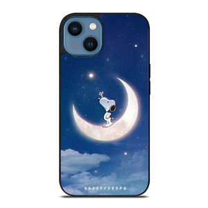SNOOPY PEANUTS IN MOON iPhone 14 Case Cover SNOOPY PEANUTS IN MOON iPhone 14 Case Cover