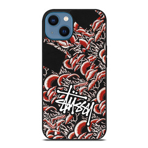STUSSY CORAL PATTERN iPhone 14 Case Cover STUSSY CORAL PATTERN iPhone 14 Case Cover