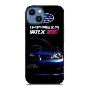 SUBARU IMPREZA WRX STI BLUE CAR iPhone 14 Case Cover