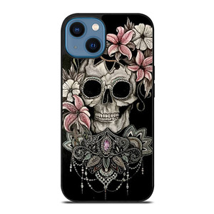 SUGAR SKULL FLOWER iPhone 14 Case Cover SUGAR SKULL FLOWER iPhone 14 Case Cover