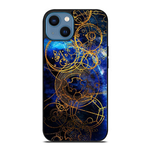 TIME LORD WRITING GOLD BLUE iPhone 14 Case Cover