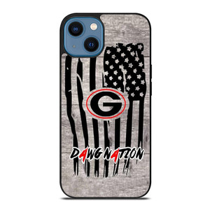 UNIVERSITY OF GEORGIA BULLDOGSWOODEN LOGO iPhone 14 Case Cover