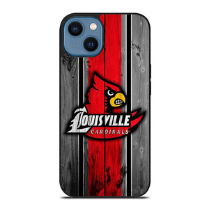 UNIVERSITY OF LOUISVILLE WOODEN LOGO iPhone 14 Case Cover