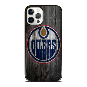 EDMONTON OILERS WOODEN LOGO iPhone 12 Pro Case Cover