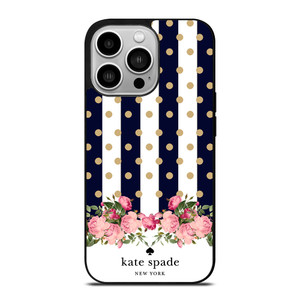 KATE SPADE NEW YORK POLKADOTS FLORAL iPhone 14 Pro Case Cover