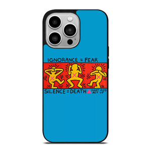 KEITH HARING FIGHT AIDS iPhone 14 Pro Case Cover KEITH HARING FIGHT AIDS iPhone 14 Pro Case Cover