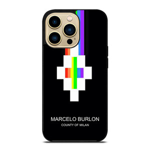 MARCELO BURLON MILAN RAINBOW LOGO iPhone 14 Pro Case Cover MARCELO BURLON MILAN RAINBOW LOGO iPhone 14 Pro Case Cover